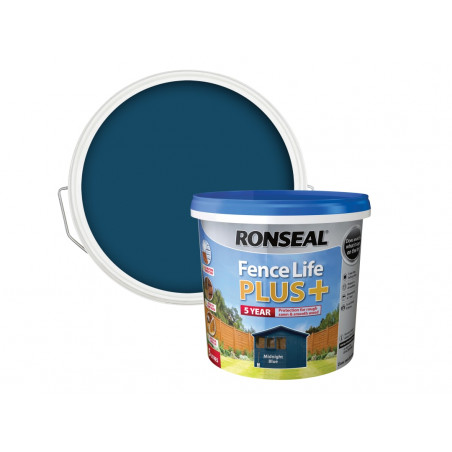 Ronseal 38640 Fence Life Plus+ Midnight Blue 5 litre