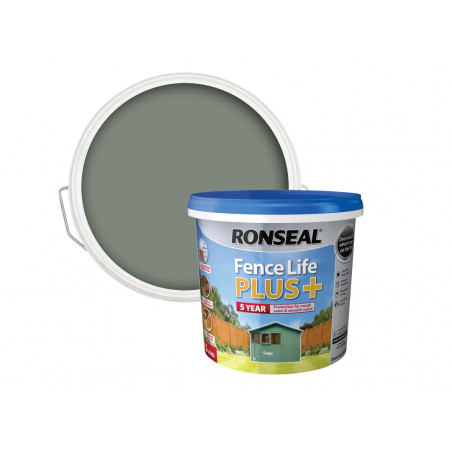 Ronseal 37627 Fence Life Plus+ Sage 5 litre