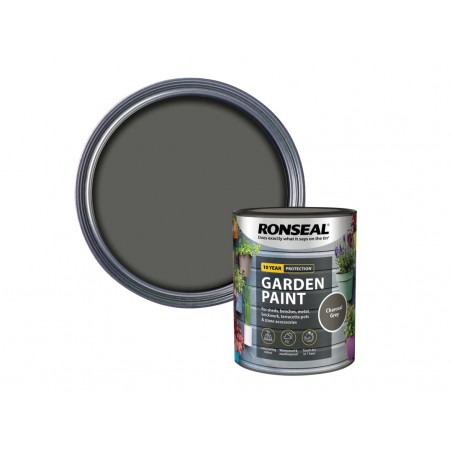 Ronseal 38263 Garden Paint Charcoal Grey 750ml