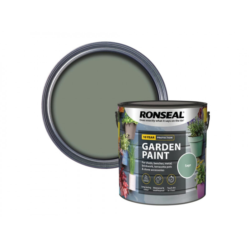 Ronseal 37419 Garden Paint Sage 2.5 litre Ronseal 37419 Garden Paint Sage 2.5 litre
