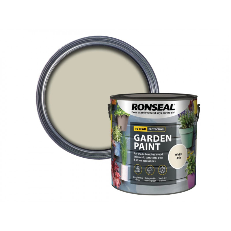 Ronseal 37426 Garden Paint White Ash 2.5 litre Ronseal 37426 Garden Paint White Ash 2.5 litre