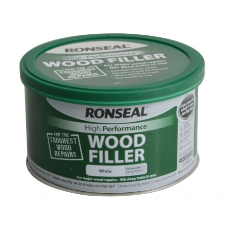 Ronseal 35303 High-Performance Wood Filler White 275g