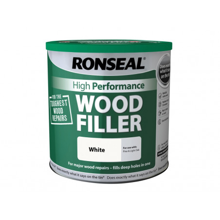 Ronseal 38239 High-Performance Wood Filler White 3.7kg