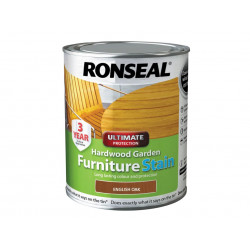 Ronseal 36431 Ultimate Protection Hardwood Garden Furniture Stain English Oak 750ml