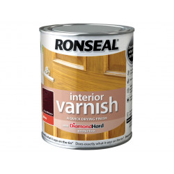 Ronseal 36852 Interior Varnish Quick Dry Gloss Deep Mahogany 750ml