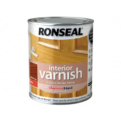 Ronseal 36848 Interior Varnish Quick Dry Gloss Medium Oak 750ml