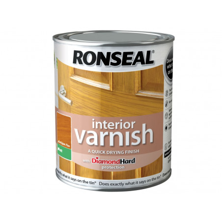 Ronseal 36864 Interior Varnish Quick Dry Matt Antique Pine 750ml