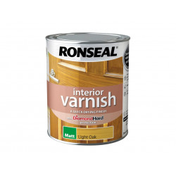 Ronseal 39429 Interior Varnish Quick Dry Matt Light Oak 750ml