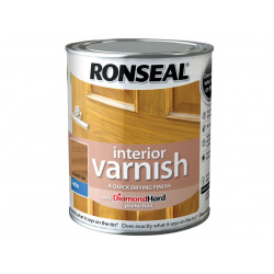 Ronseal 36835 Interior Varnish Quick Dry Satin French Oak 750ml