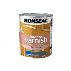 Ronseal 39422 Interior Varnish Quick Dry Satin Graphite 750ml