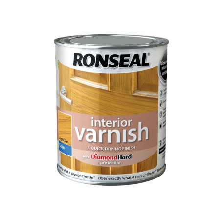 Ronseal 36833 Interior Varnish Quick Dry Satin Light Oak 750ml
