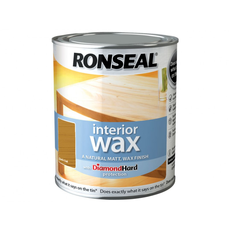 Ronseal 36881 Interior Wax Dark Oak 750ml Ronseal 36881 Interior Wax Dark Oak 750ml