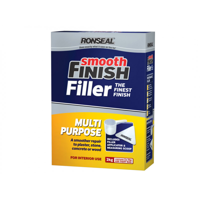 Ronseal 36550 Smooth Finish Multipurpose Wall Powder Filler 2kg Ronseal 36550 Smooth Finish Multipurpose Wall Powder Filler 2kg