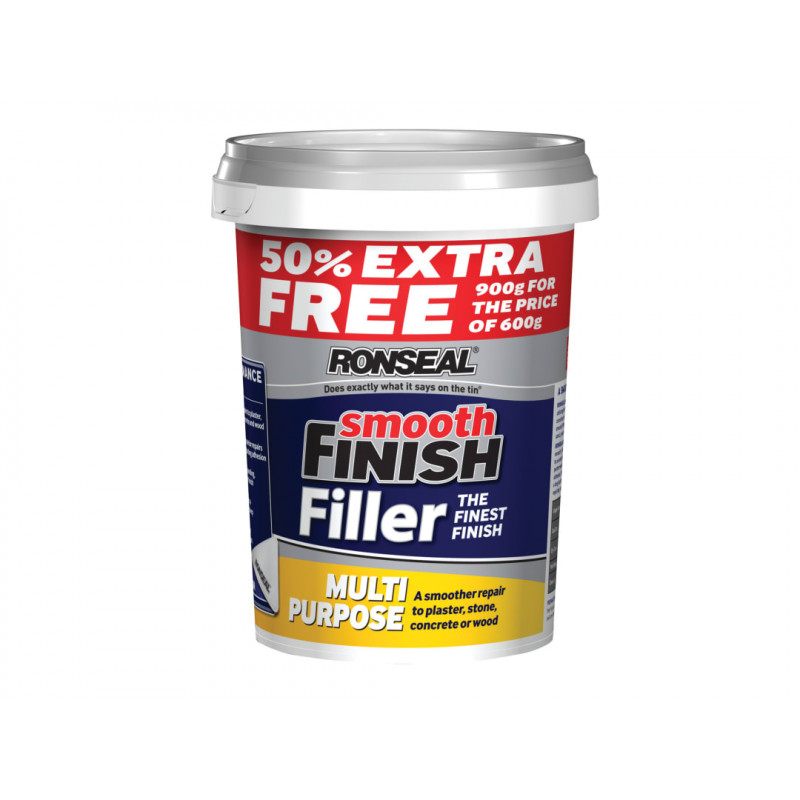 Ronseal 36545 Smooth Finish Multipurpose Wall Filler Ready Mixed 600g +50% Ronseal 36545 Smooth Finish Multipurpose Wall Filler Ready Mixed 600g +50%