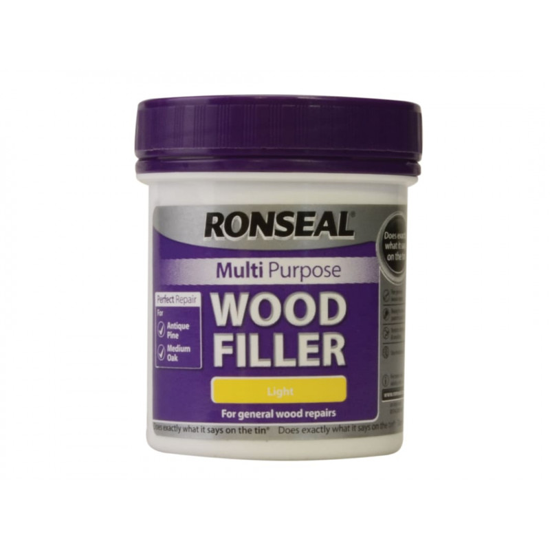 Ronseal 34736 Multipurpose Wood Filler Tub Light 250g Ronseal 34736 Multipurpose Wood Filler Tub Light 250g