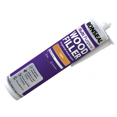 Ronseal 33366 Multipurpose Wood Filler Cartridge Light 310ml