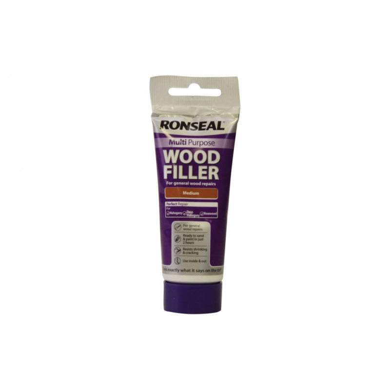 Ronseal 33637 Multipurpose Wood Filler Tube Medium 100g Ronseal 33637 Multipurpose Wood Filler Tube Medium 100g