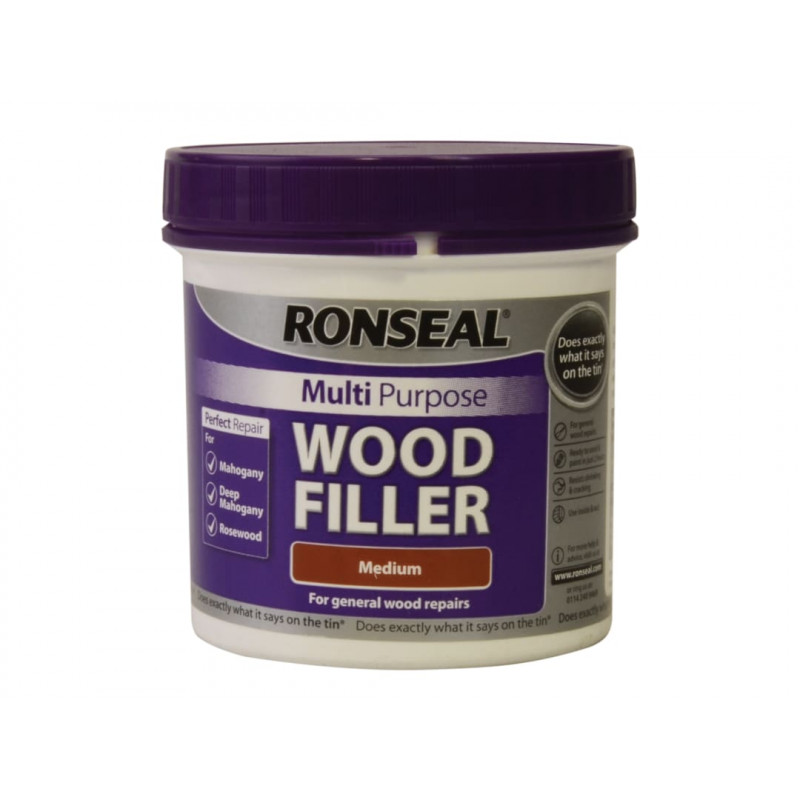 Ronseal 34747 Multipurpose Wood Filler Tub Medium 465g Ronseal 34747 Multipurpose Wood Filler Tub Medium 465g