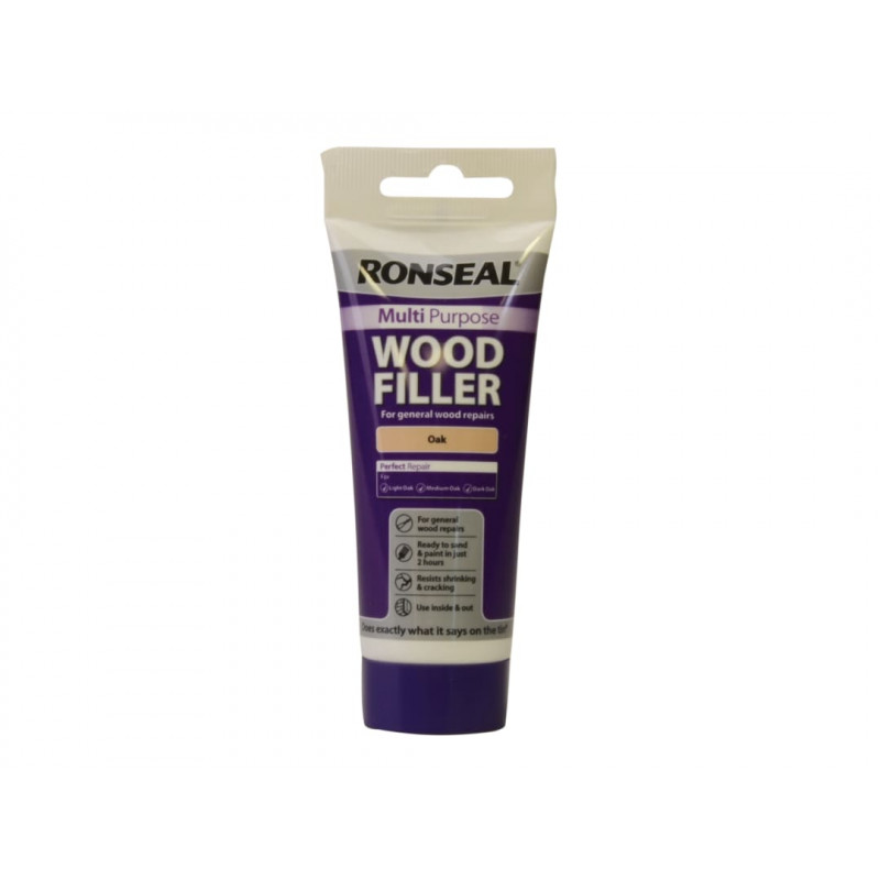 Ronseal 37531 Multipurpose Wood Filler Tube Oak 100g Ronseal 37531 Multipurpose Wood Filler Tube Oak 100g