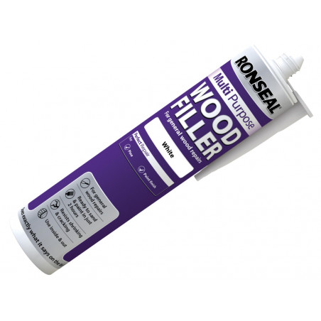 Ronseal 33369 Multipurpose Wood Filler Cartridge White 310ml