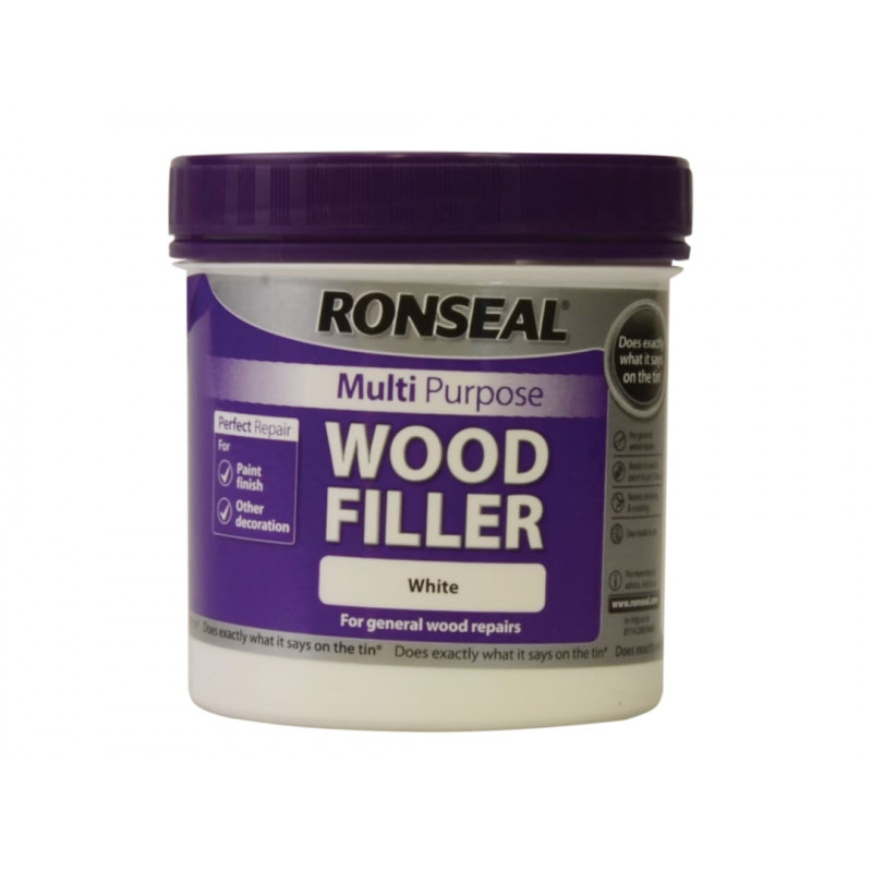 Ronseal 34749 Multipurpose Wood Filler Tub White 465g Ronseal 34749 Multipurpose Wood Filler Tub White 465g
