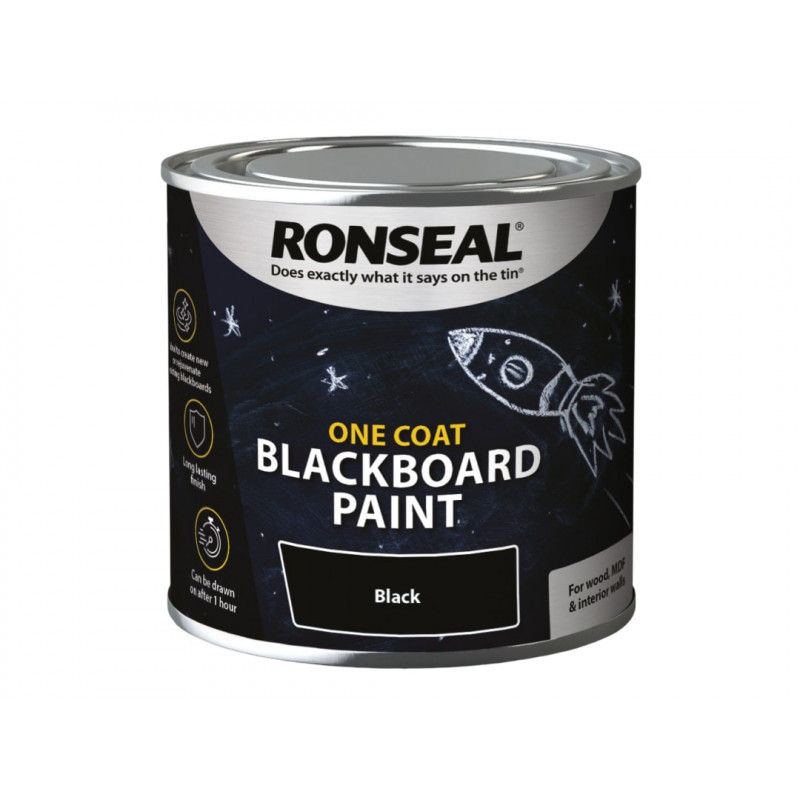 Ronseal 35227 One Coat Blackboard Paint 250ml Ronseal 35227 One Coat Blackboard Paint 250ml