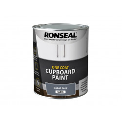 Ronseal 39370 One Coat Cupboard Paint Cobalt Grey Gloss 750ml