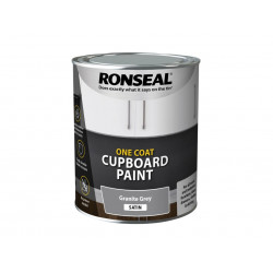 Ronseal 39371 One Coat Cupboard Paint Granite Grey Satin 750ml