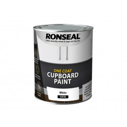 Ronseal 37489 One Coat Cupboard Paint White Satin 750ml