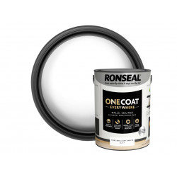 Ronseal KCB.7015103.20104.81 One Coat Everywhere Interior Paint Pure Brilliant White Matt 5 litre