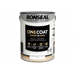 Ronseal KCB.7015103.20104.81 One Coat Everywhere Interior Paint Pure Brilliant White Matt 5 litre