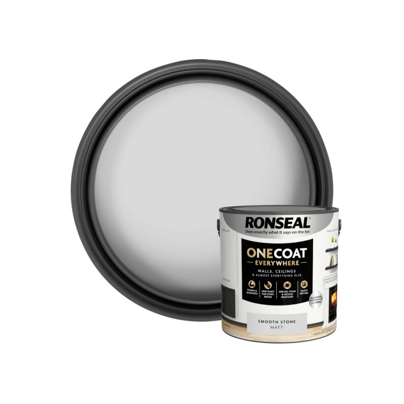 Ronseal KCB.7015103.12704.76 One Coat Everywhere Interior Smooth Stone Matt 2.5 litre Ronseal KCB.7015103.12704.76 One Coat Everywhere Interior Smooth Stone Matt 2.5 litre