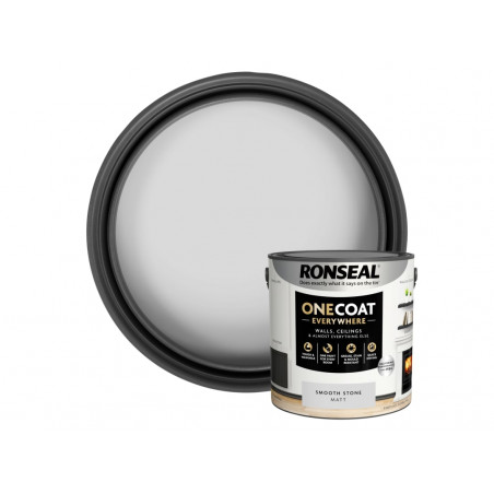 Ronseal KCB.7015103.12704.76 One Coat Everywhere Interior Smooth Stone Matt 2.5 litre