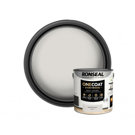 Ronseal KCB.7015103.12604.76 One Coat Everywhere Interior Winter Sky Matt 2.5 litre