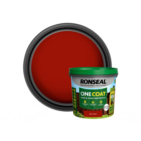 Ronseal KCB.8174503.80900.81 One Coat Shed & Fence Protection Red Cedar 5 litre