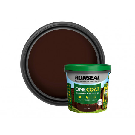 Ronseal KCB.8174503.50100.81 One Coat Shed & Fence Protection Dark Oak 5 litre