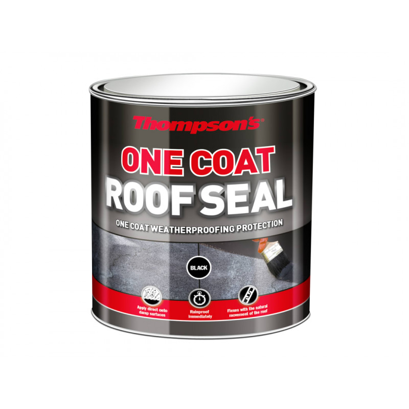 Ronseal 34750 Thompson's One Coat Roof Seal Black 5 litre Ronseal 34750 Thompson's One Coat Roof Seal Black 5 litre