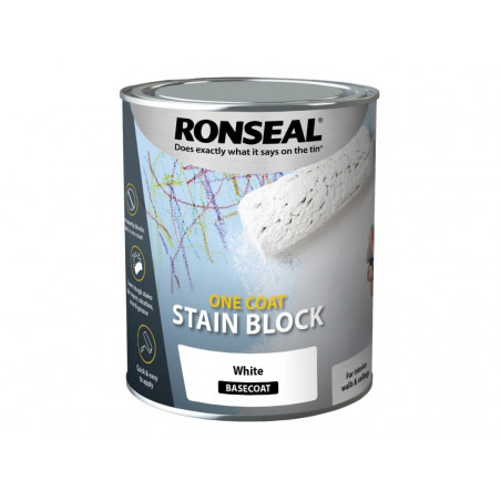 Ronseal 36961 One Coat Stain Block White 2.5 litre