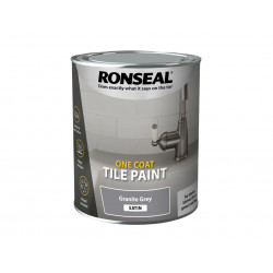 Ronseal 37685 One Coat Tile Paint Granite Grey Satin 750ml