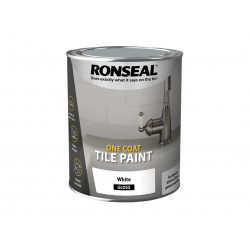 Ronseal 37675 One Coat Tile Paint White Gloss 750ml