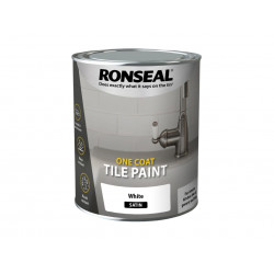 Ronseal 37683 One Coat Tile Paint White Satin 750ml