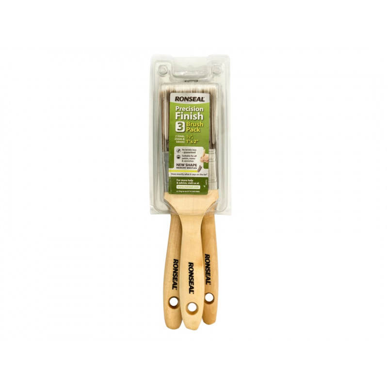 Ronseal 37074 Precision Finish Brush (Pack 3) Ronseal 37074 Precision Finish Brush (Pack 3)