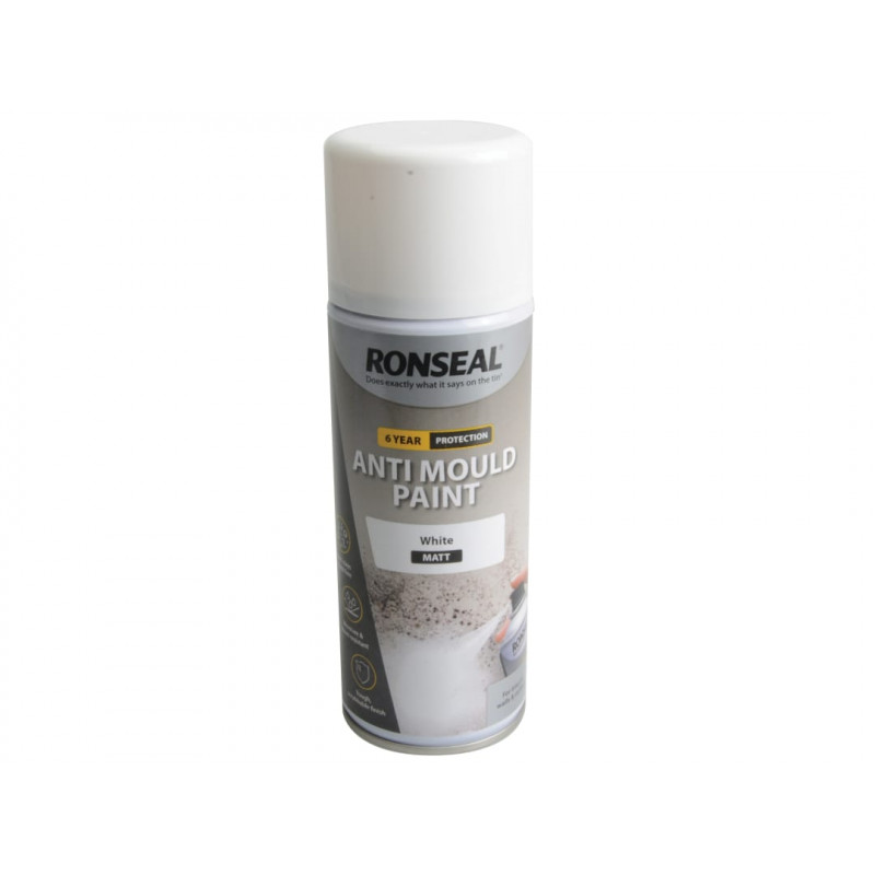 Ronseal 37481 6 Year Anti Mould Aerosol White Matt 400ml Ronseal 37481 6 Year Anti Mould Aerosol White Matt 400ml