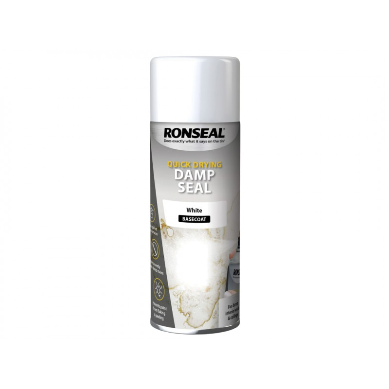 Ronseal 36959 Quick Dry Damp Seal Aerosol White 400ml Ronseal 36959 Quick Dry Damp Seal Aerosol White 400ml