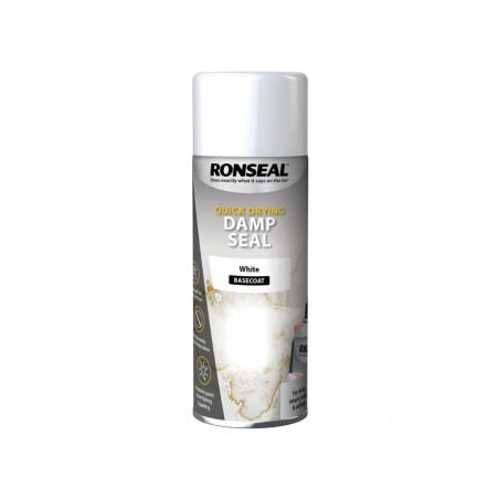 Ronseal 36959 Quick Dry Damp Seal Aerosol White 400ml