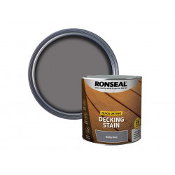 Ronseal 39078 Quick Drying Decking Stain Rocky Grey 2.5 litre