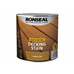 Ronseal 39077 Quick Drying Decking Stain Country Oak 2.5 litre