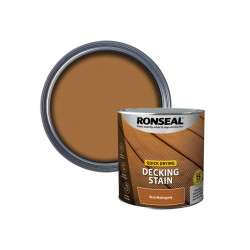 Ronseal 39076 Quick Drying Decking Stain Rich Mahogany 2.5 litre