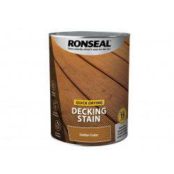 Ronseal 39081 Quick Drying Decking Stain Golden Cedar 5 litre