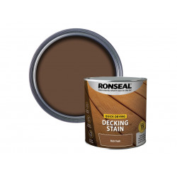 Ronseal 39080 Quick Drying Decking Stain Rich Teak 2.5 litre